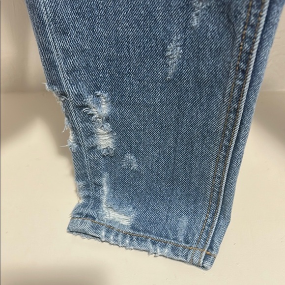 KanCan Blue Boyfriend Jeans with Distressed Details - Picture 3 of 7